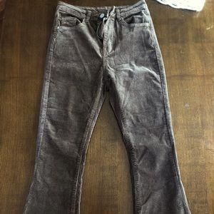 Brown corduroy flare jeans